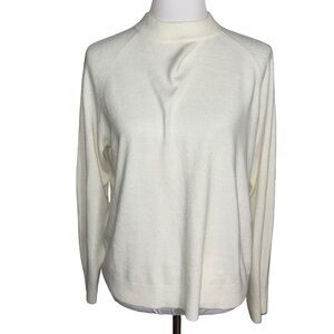 Debbie Morgan Cream Turtleneck Sweater